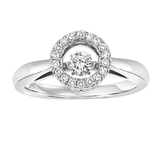 White Gold Diamond ROL Ring 1/4 ctw