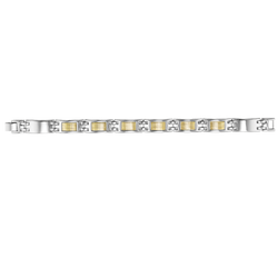 Steel and 18K Inlay Bracelet