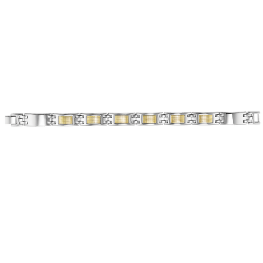 Steel and 18K Inlay Bracelet