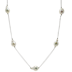 Silver Pearl Necklace - RA0276N01