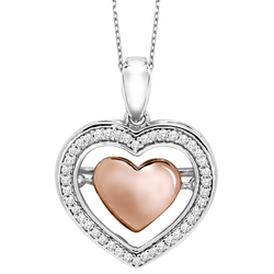 Gold Diamond ROL Pendant 1/7 ctw