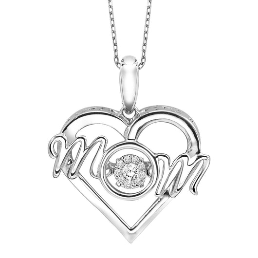 Rhythm of Love Silver Diamond Pendant