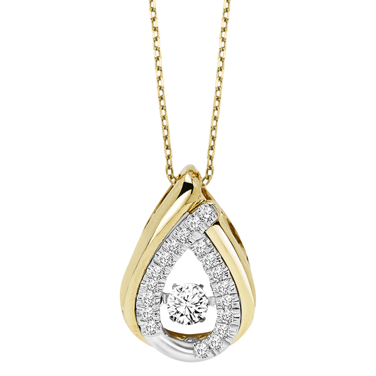 14K Diamond ROL Pendant 1/5 ctw