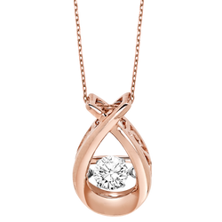 14K Diamond ROL Pendant 1/4 ctw