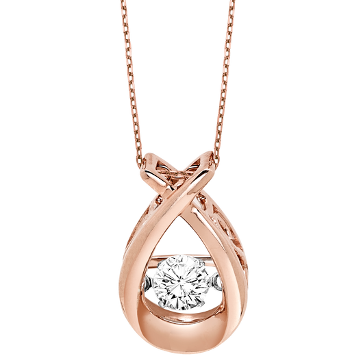 14K Diamond ROL Pendant 1/4 ctw