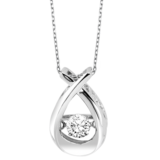 14K Diamond ROL Pendant 1/4 ctw