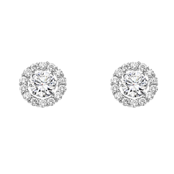 14K Diamond ROL Stud Earrings