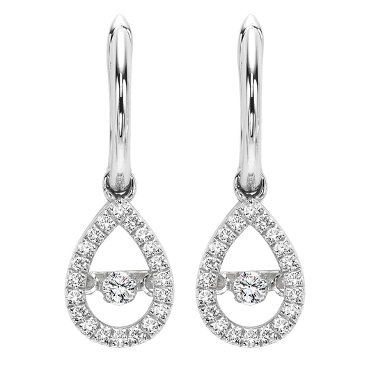 1/5 ctw white gold ROL pear dangle earrings