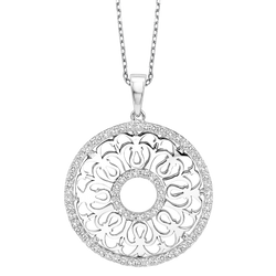 14K Diamond Pendant 3/8 ctw