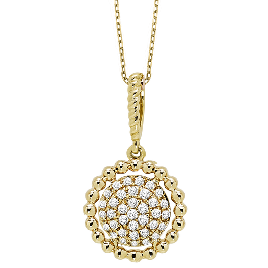 Gold Diamond Pendant 1/7 ctw