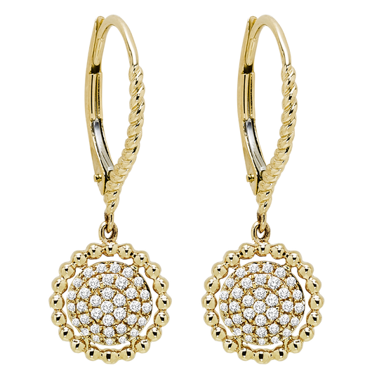 Gold Diamond Earrings 1/5 ctw