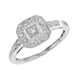 Sterling Silver Diamond Ring