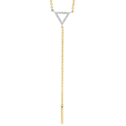 Gold Diamond Lariat Pendant