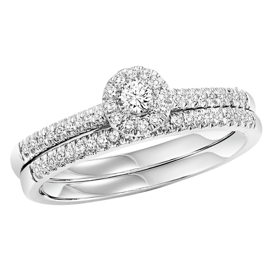 14K Diamond Bridal Set 1/4 ctw