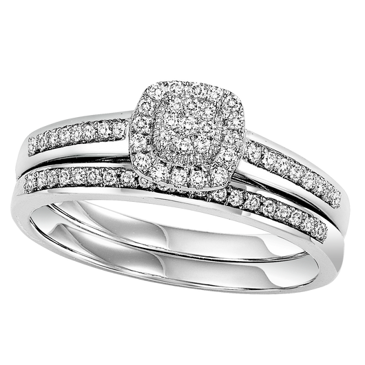 14K Diamond Bridal Set 1/4 ctw